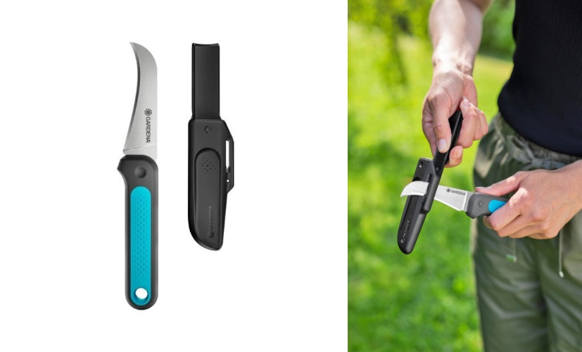 Skördekniven med integrerad slipsten