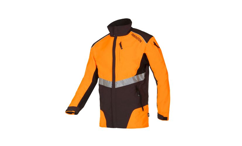 Robust och ventilerande arbetsjacka med retroreflekterande ränder