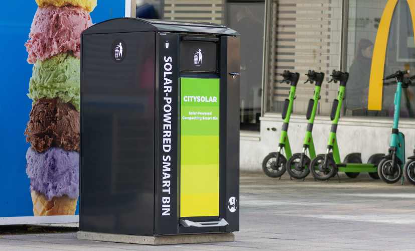 Stilig och tålig smart papperskorg