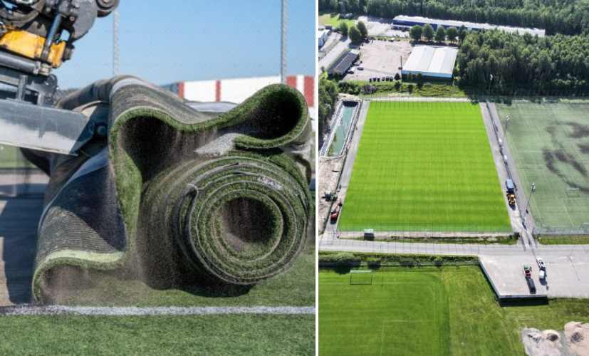 Världsunik fotbollsplan på Österås IP i Hässleholm