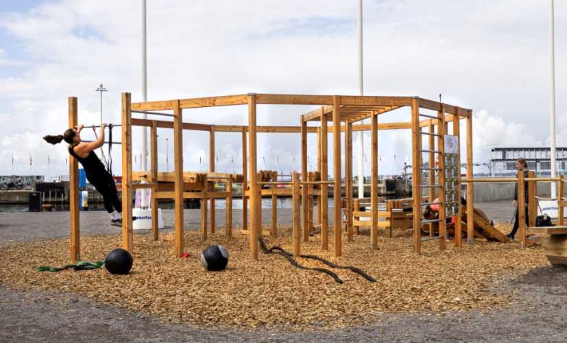 Utegym på endast 47 kvadratmeter