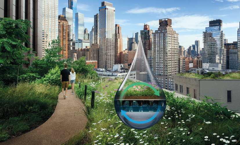 Dagvattenlösning med inbyggt vattenmagasin